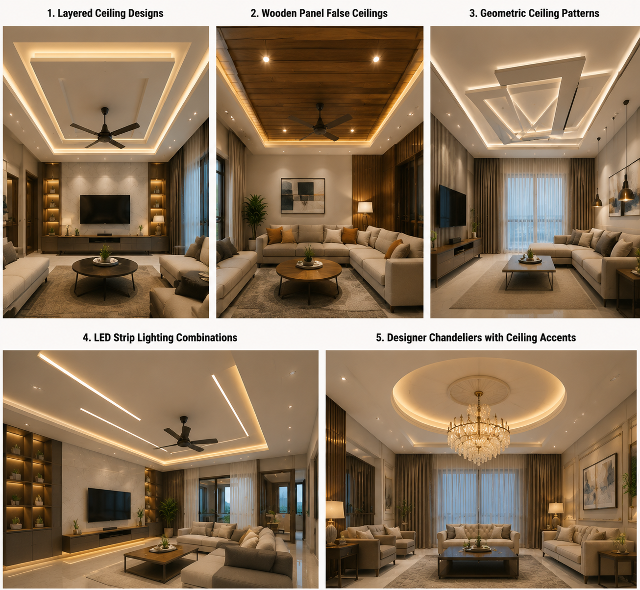 Modern False Ceiling & Lighting Design Ideas for Faridabad Homes