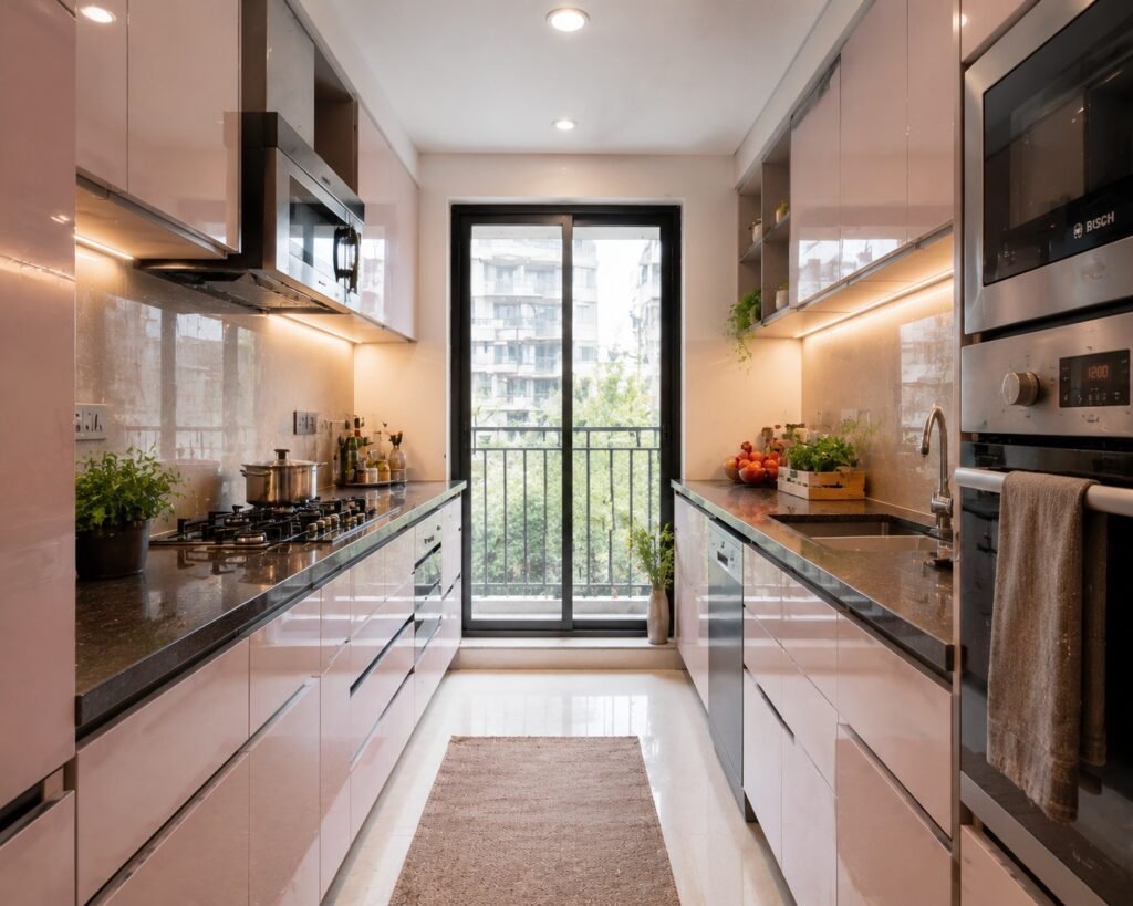 Modern parallel modular kitchen design