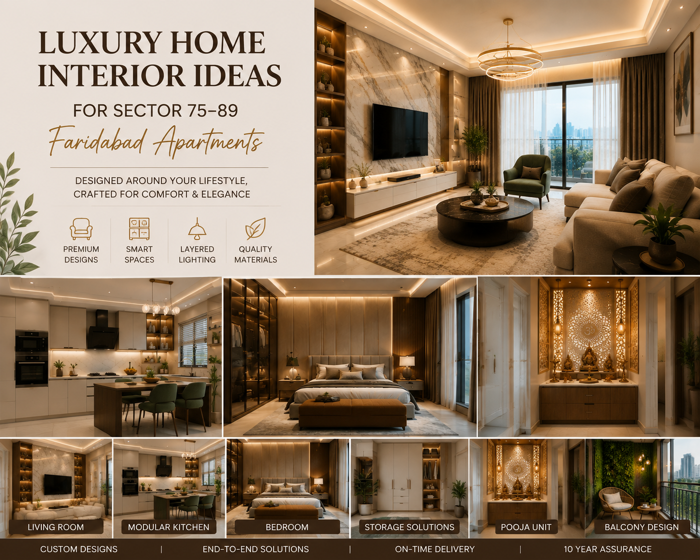 Luxury Home Interior Ideas for Sector 75–89 Faridabad Apartments